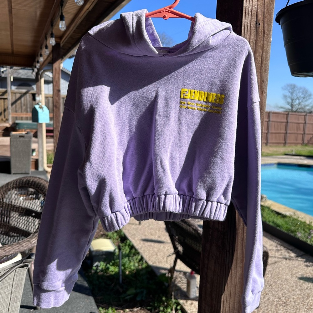 Fendi FENDINESS girls hoody sweatshirt Size 8